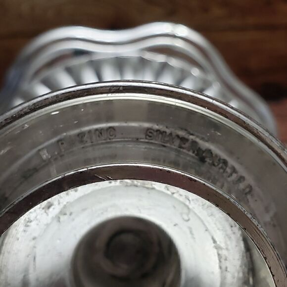 VINTAGE E.P. ZINC Silver-plated Candlestick Candle Holder Made in England - Picture 5 of 11